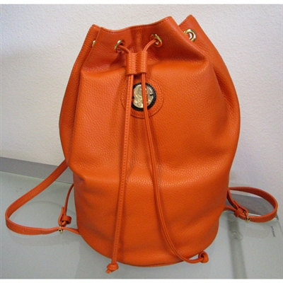 ASMAR Bucket Bag in Orange Leather