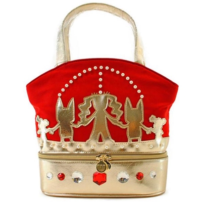 M-U Sports Red & Gold Jeweled Double Bag