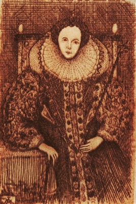 JOHN ANTHONY MILLER Queen Elizabeth I Giclee Print