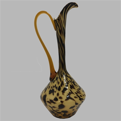 Hand Blown Italian Glass Wide Vase